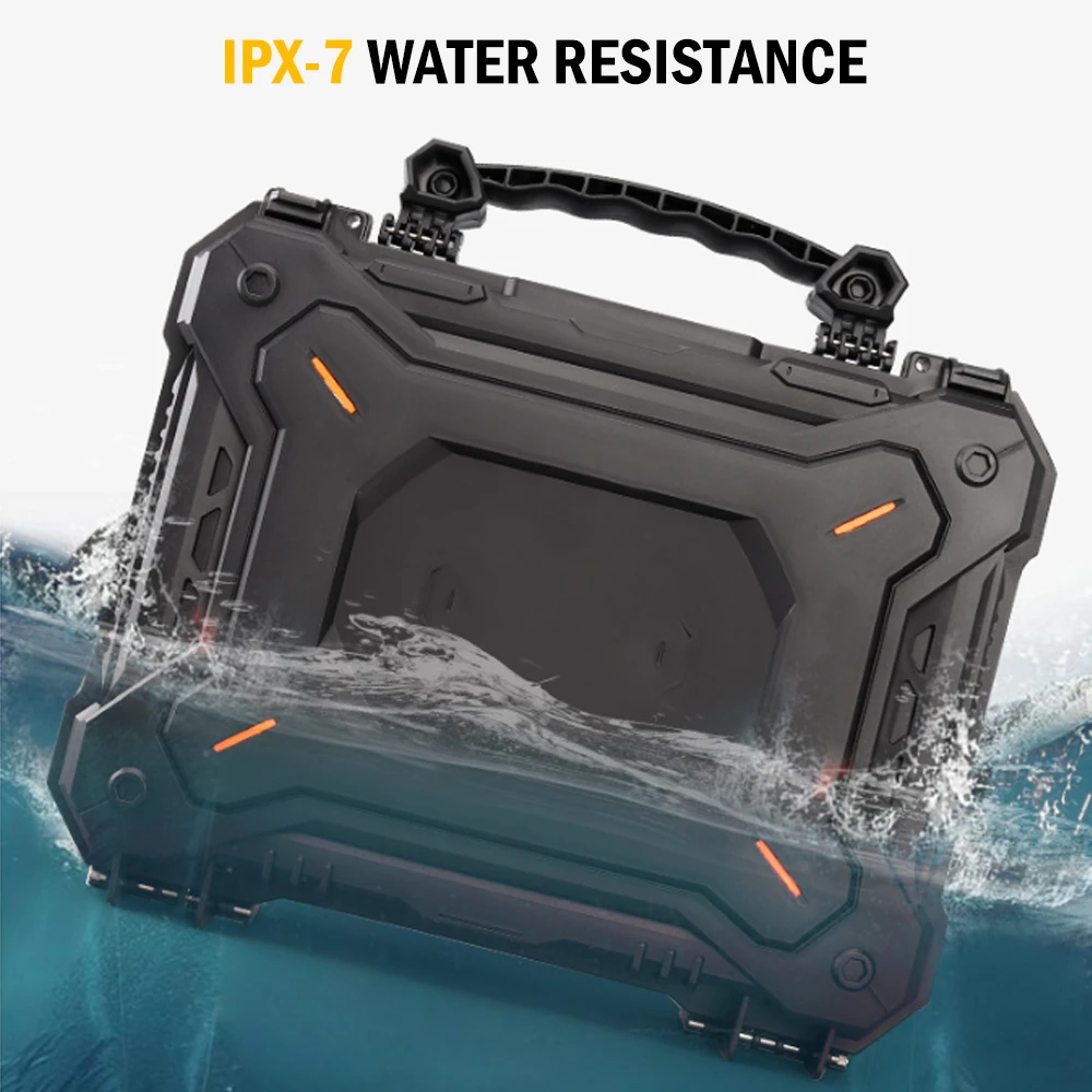 

Multifunctional Handheld Tool Box Multi-purpose Hand Tool Case Water-proof Dust-proof Tool Box Security Box 16inch Security Case