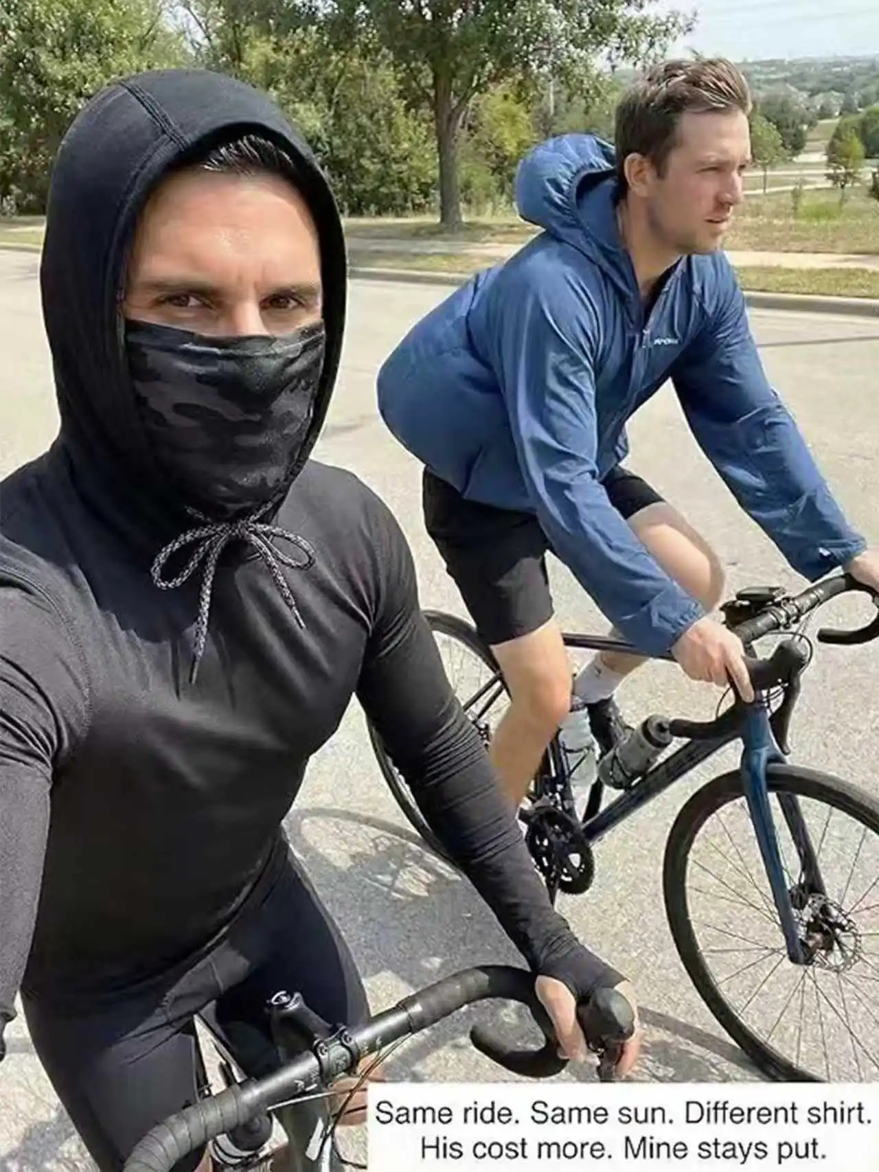 1-Pack Men's Sun Hoodie with Mesh Mask - Quick Dry Compression Fishing Shirts Long Sleeve Outdoor Work Tactical Hiking Gear