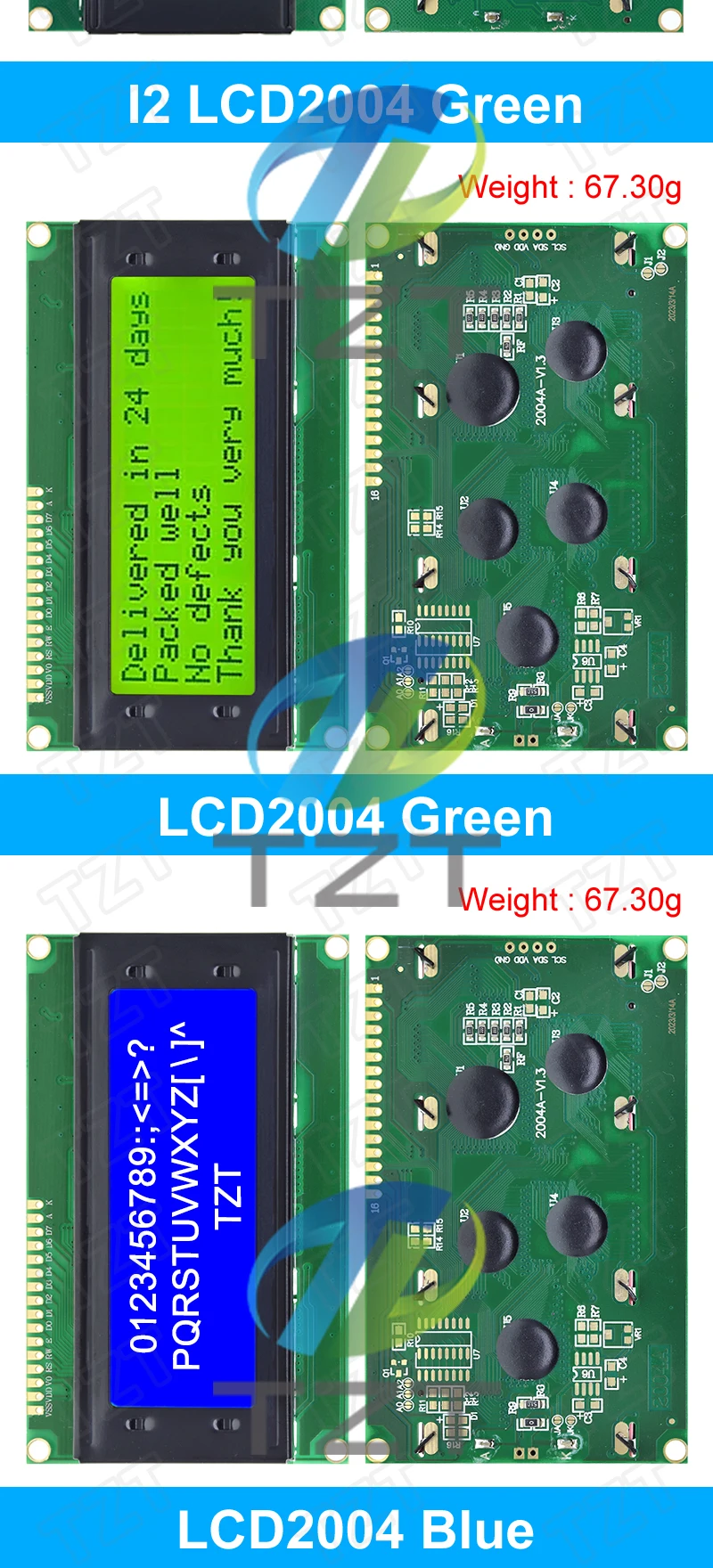 TZT LCD1602 LCD 1602 LCD2004 LCD 2004 LCD12864 LCD0802 Modul Blau Grüner Bildschirm 16x2 20X4 Zeichen LCD-Anzeigemodul HD44780 – Detail 18
