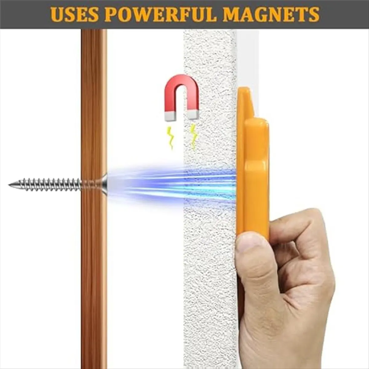 4PCS Magnetic Stud Finder Tool , Locate Screws, Nails, Metal Studs for Drywall and Wood - Stud Finder