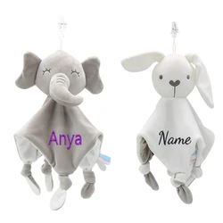 Baby Comforting Toys with Embroidered Name Personalized Organic Muslin Toddler Gifts Baby Shower Gifts Cotton Sleeping Dolls