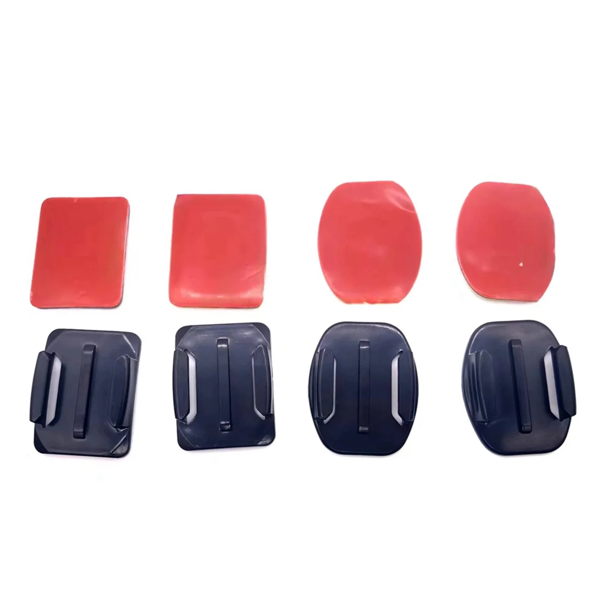 Set da 4 pezzi per Gopro Hero 8/7/6/5 Accessori per casco Piccola formica Base curva piatta Adesivo Shangou (con adesivi)