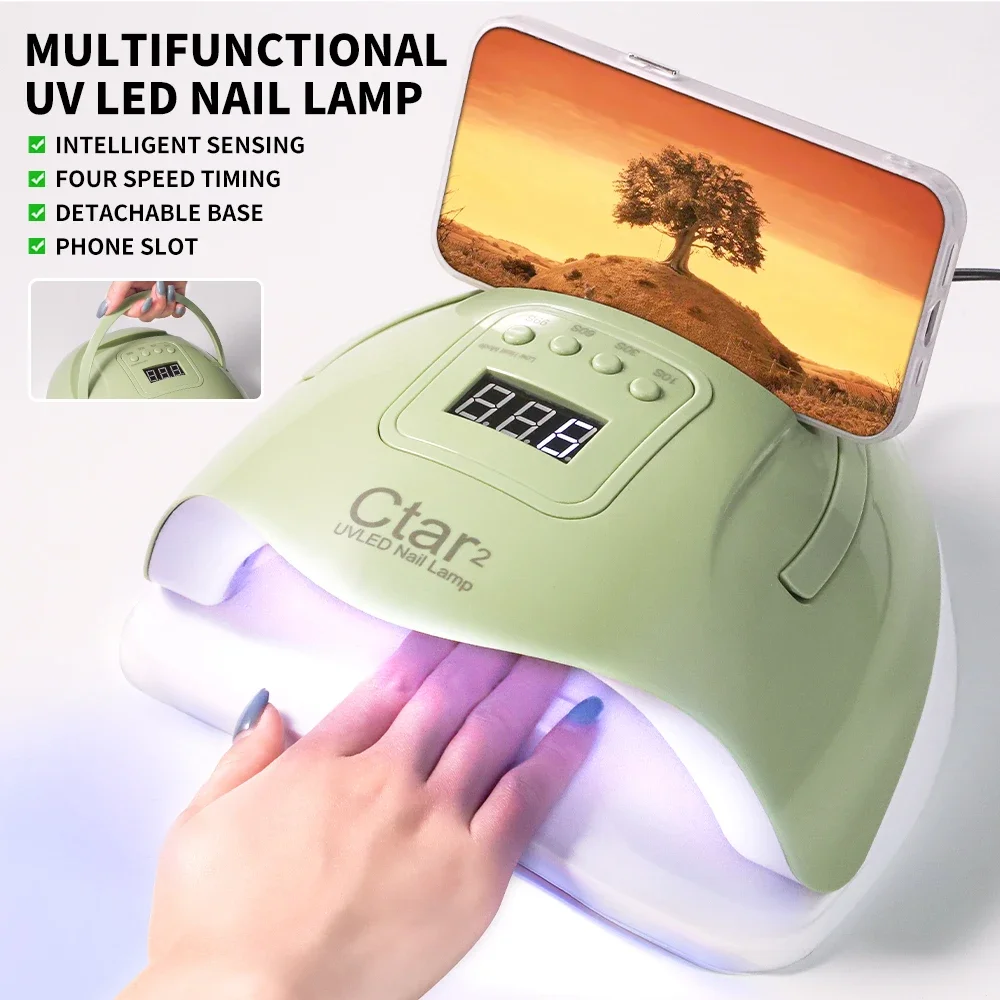 

120W UV/LED Nail Lamp Nail Dryer Nail Phototherapy Machine Dual Light Source UV Nail Lamp For Women And Girls Nail Art DIY Use