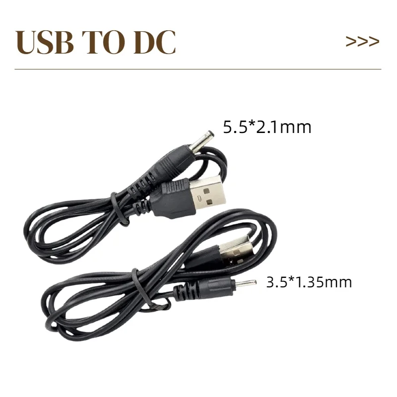 USB to DC USB 남성형 3.5x1.35mm 5.5*2.1mm 플러그 배럴 잭 5V DC 전원 공급 코드 어댑터 충전기 케이블