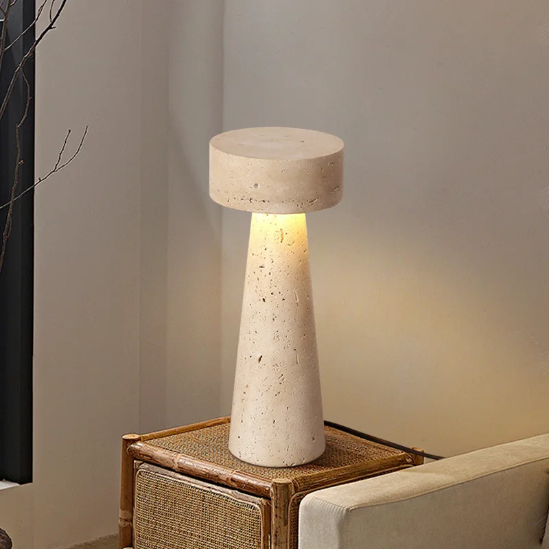 Denmark Table Lamp Modern Minimalist Natural Stone Bedside Bedroom Living Room Restaurant Study Home Decor Creativity Desk Light