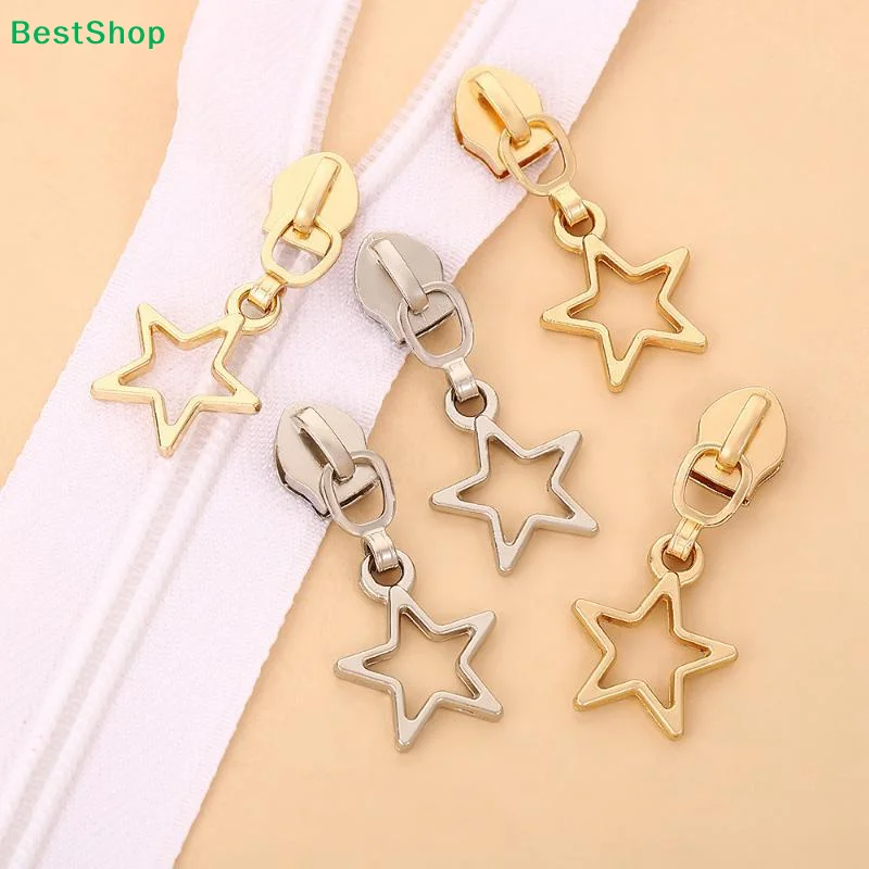 〔Q〕10pacStar Zipper Slider Puller For Zip Jacket Nylon Zips Pull Bag Zippers Head Sewing Closure Repair Kit Accessory