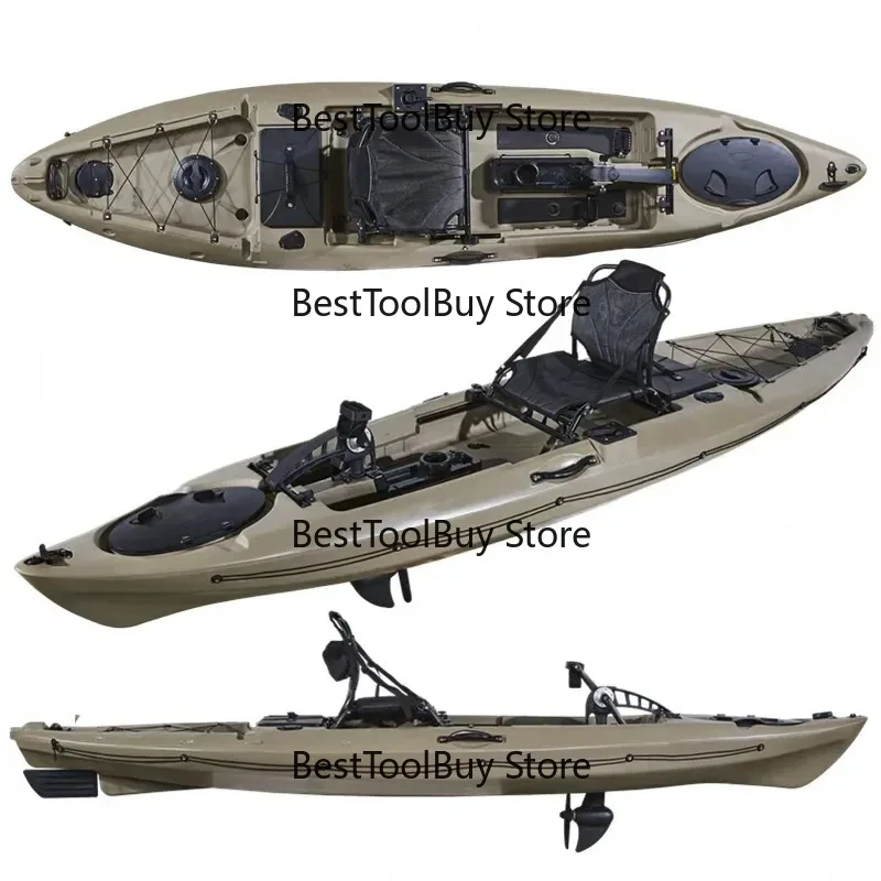 

Pedal Drive Fishing Kayak for One Person with Motor Mirage Propel 12ft