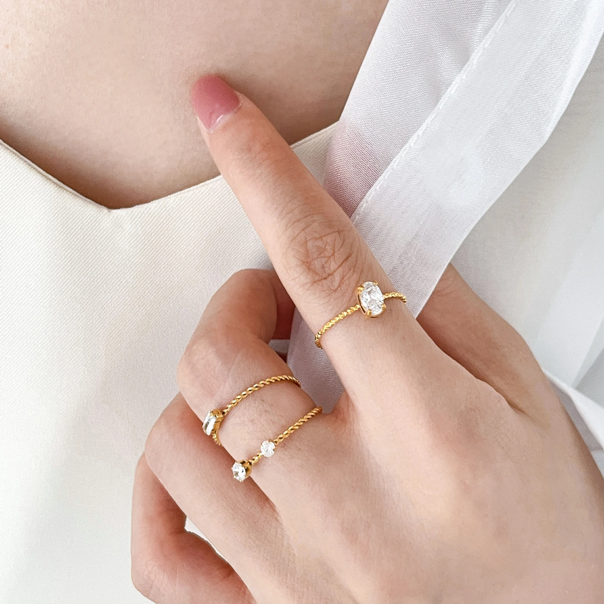 Ins Minimalist Dainty CZ Rings - Minimalist Ring Stackable recension och pris