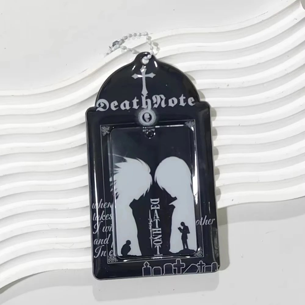 Game Death Note Light Yagami L Lawliet Cosplay Photocard Holder Student ID Card Cover Bag Pendant Keyring Halloween Accessory