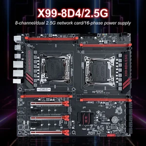 تدعم اللوحة الأم JGINYUE X99 LGA 2011-3 وحدة المعالجة المركزية المزدوجة Xeon E5 V3 V4 وحدة المعالجة المركزية DDR4 ذاكرة ثماني قنوات مزدوجة 2.5G بطاقة شبكة X99-8D4 أفضل 6 بطاقات شبكة مبيعا x99 - No2