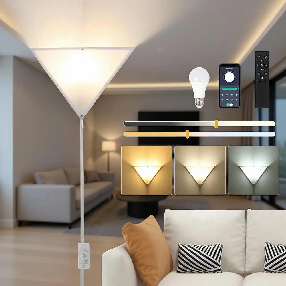 

Диммируемая лампа с пультом ДУ, умная лампочка, потолочный светильник с подключением к сети, светодиодные светильники для гостиной, спальни, подвала, офиса, настенный светильник