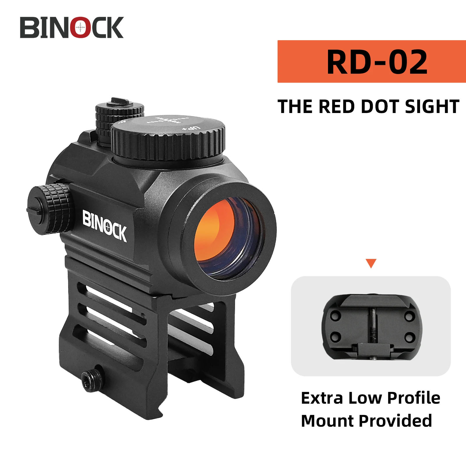 BINOCK 2MOA Red Dot Sight Motion Awake 1X20 mm Reflex Sight Red Dot Gen2 Optics Scope For Hunting Mount Accessories