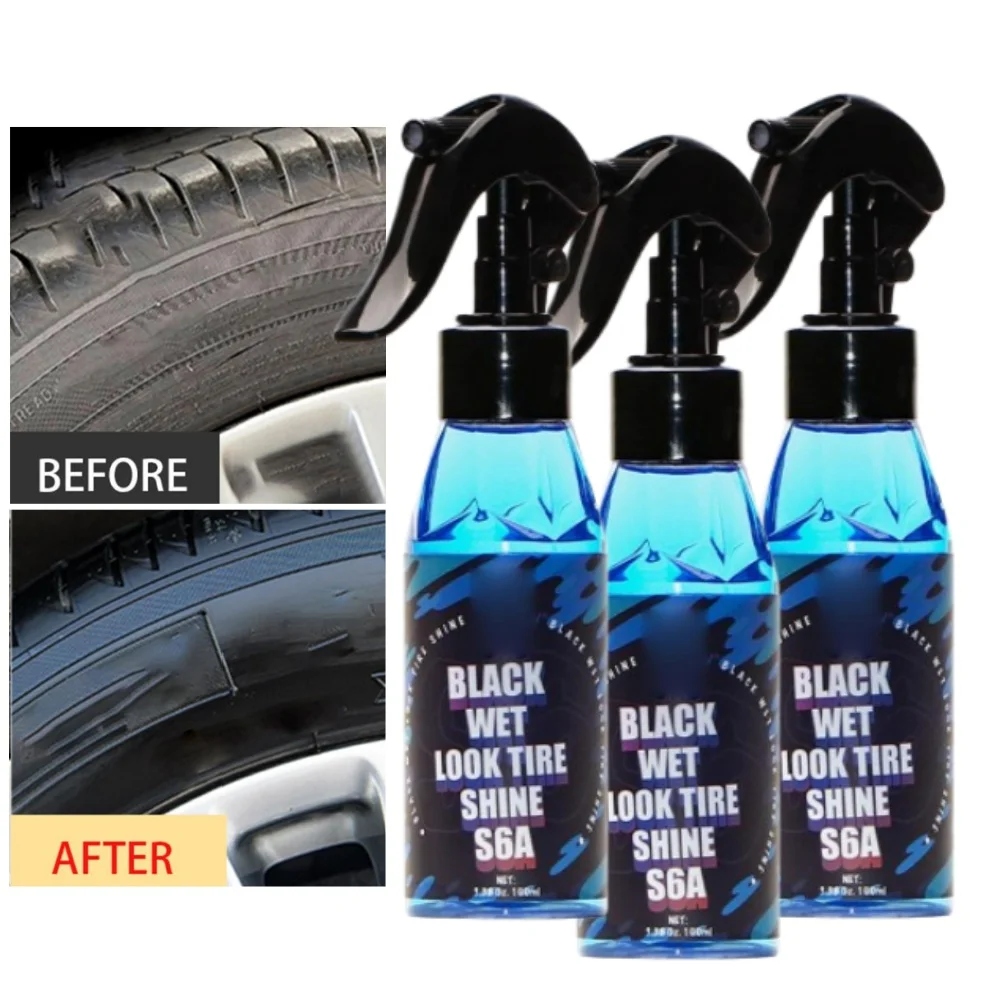 

1/2/3Pcs Tire Shine Dressing for a Whole New Level of Shine and Depth Automotive Clear Coat Tire Dressing Spray