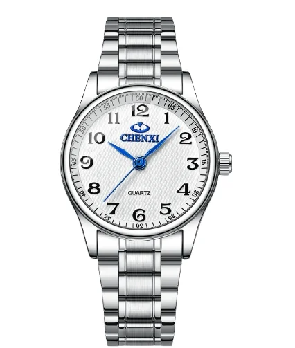 Hot selling 2024 new men\'s and women\'s quartz steel strap fashionable casual couple watch