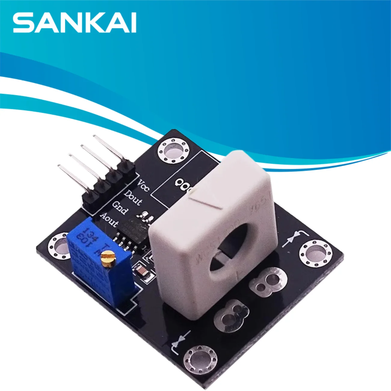 WCS1700 WCS1800 Hall Effect Current Sensor, 3-5V DC 70A/35A Adjustable Over-Current Detector