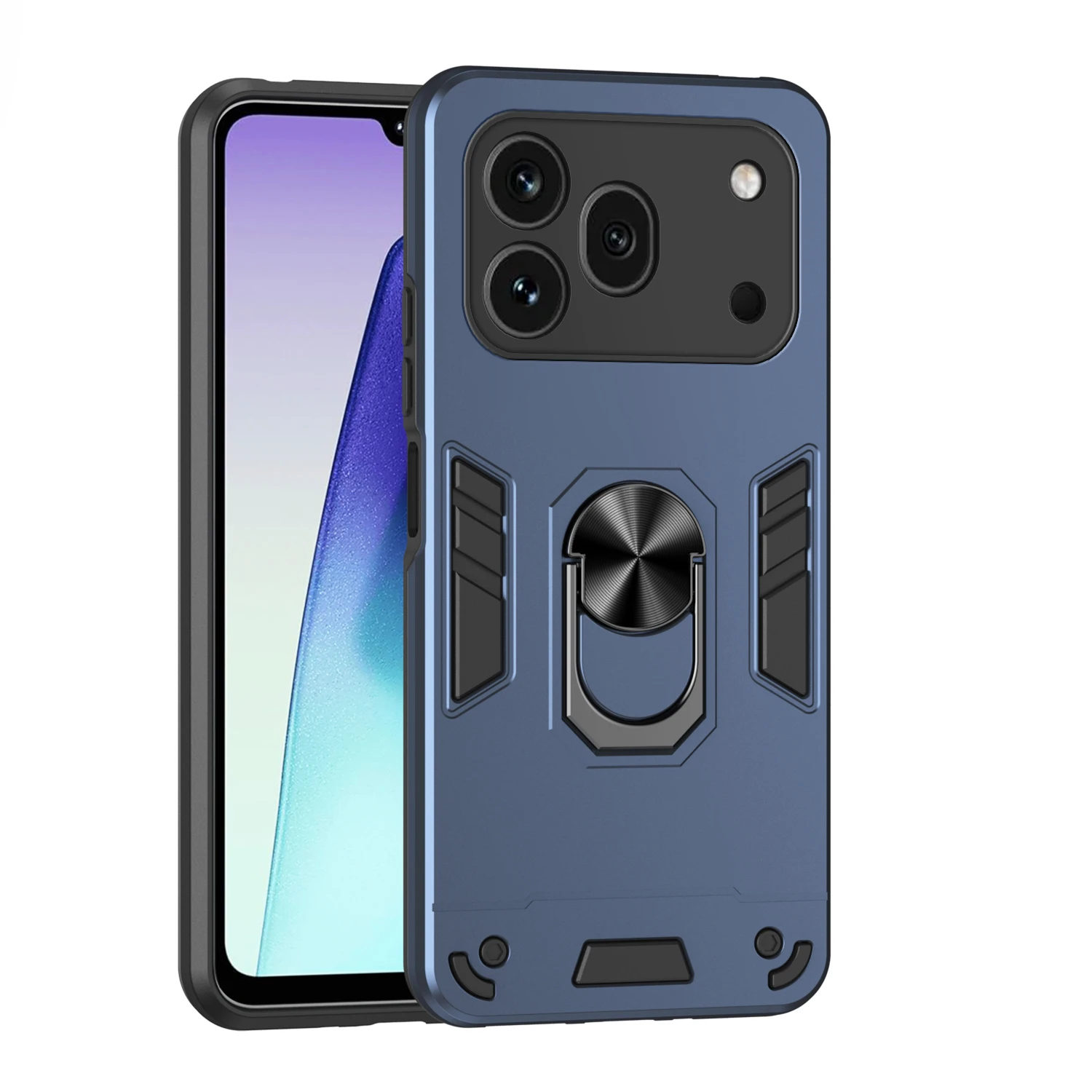 Stoßfeste Handyhülle mit Ringhalter und Standfunktion für HONOR 600 500 Smart X5C Plus X6 X8 X9D X70 Magic 8 Pro Lite