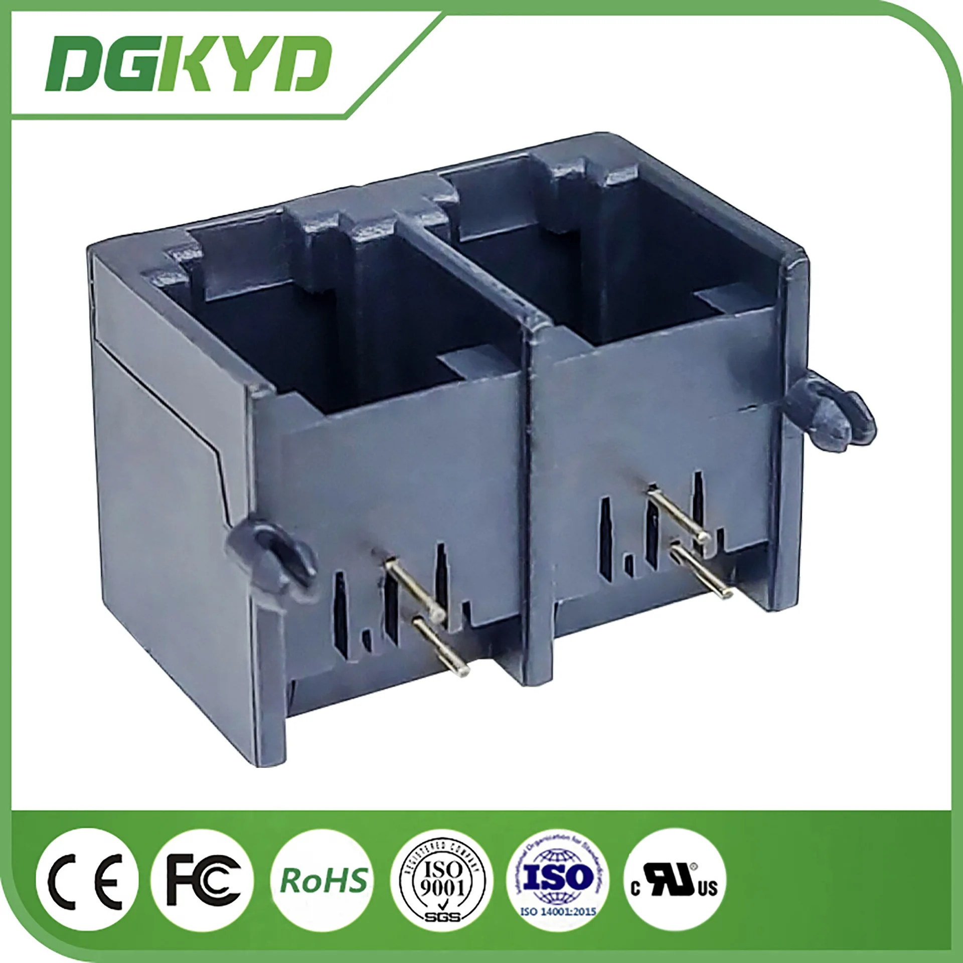 For DGKYD55231262IWA1DY7 Dual port RJ11 6P2C no lamp all plastic, network socket 50U