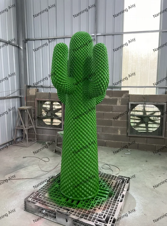 AISY Art nuovo Design artigianato in resina fatto a mano Indoor Outdoor decorazione puntelli statue di Cactus in fibra di vetro a grandezza naturale artificiale