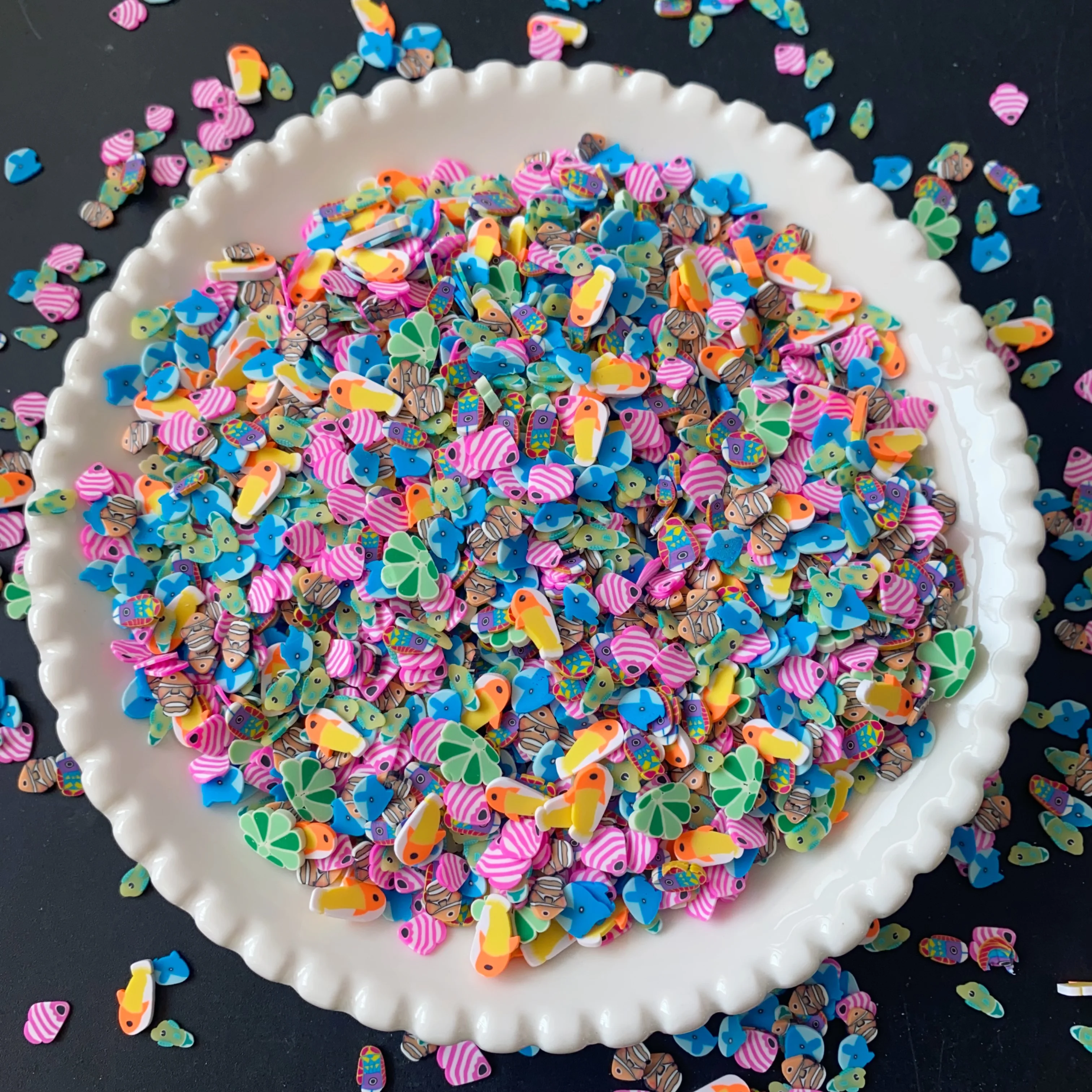 Wholesale DIY Slime Supplies Polymer Sprinkles Slices Sea Animal Fish Mix Polymer Clay Sprinkles