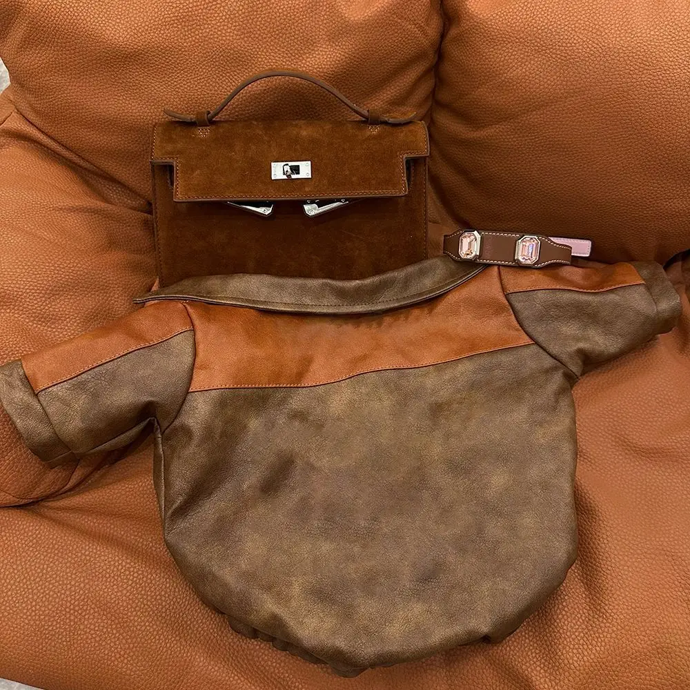 

Pet Dogs Cats Leather Jacket Coat Leather For Teddy Schnauzer Dog Warm Coat Jacket Faux Leather Fashion Pet Puppy Clothing S-XXL