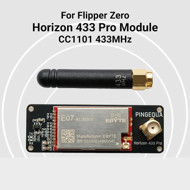 For Flipper Zero CC1101 433MHz RF Development Board Sub-GHz High-Gain, IoT Expansion Board, Horizon 433 Pro PINGEQUA
