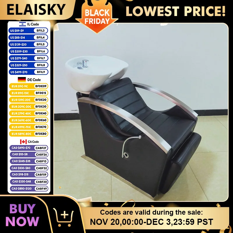 

Массажное кресло для шампуня, салон красоты, полуотводящее сидячее кресло для мытья волос, регулируемая тайская полная откидная кровать для шампуня