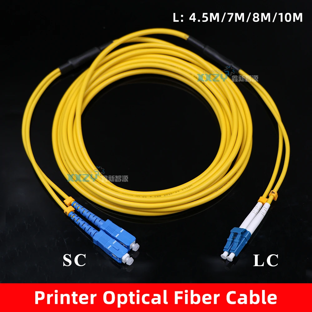 Inkjet Printer SC/LC Optical Fiber Cable for Ricoh G5 UV Flatbed Printer Machine 4.5M/7M/8M/10M Armored Optical Patch Cord Cable