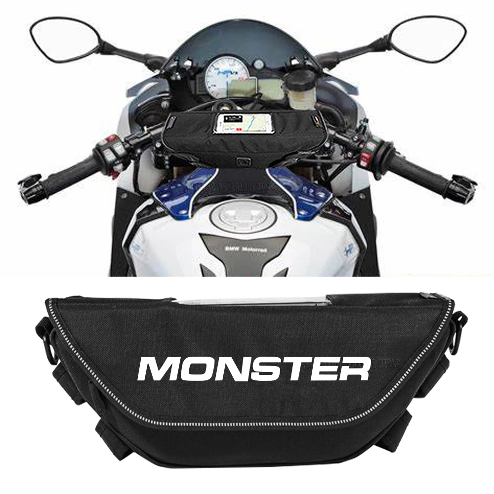 For Monster 695 696 796 797 821 1100 1200 1200S 1200R S2R Waterproof motorcycle handlebar travel navigation bag