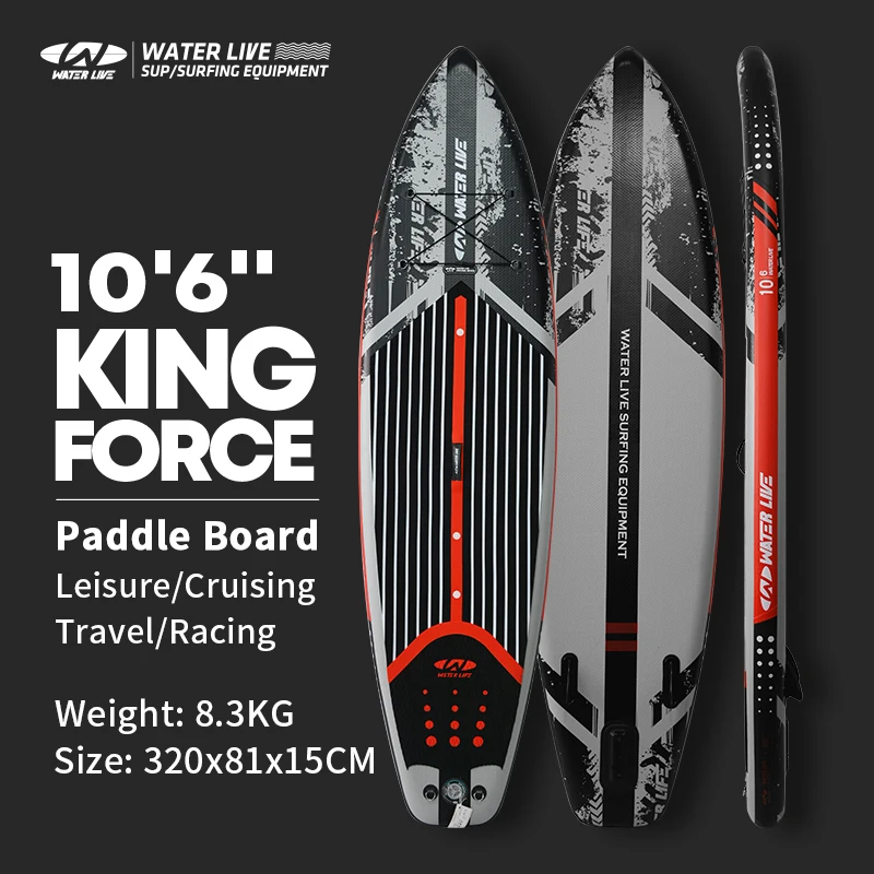 

WATERLIVE 10'6"X32"X6" ZHUMO-SPECIAL Aquatic Sports Inflatable Surfboard Adult Standing Style Antiskid Sup Board With Foot Rope