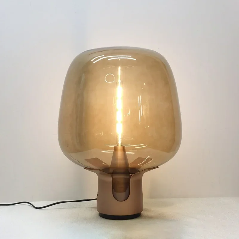 

Nordic Creative Fashion Needle Tip Micro Cover Glass LED Desk Lamp Modern Living Room Bedroom Bedside Decoration Art Study Light
