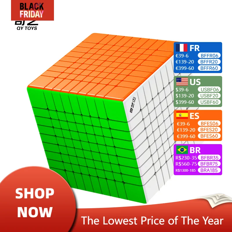 [JudyCube] QIYI 9X9 M Magnetic Magic Speed Cube Professional Fidget Toys Qiyi 9M Cubo Magico Puzzle