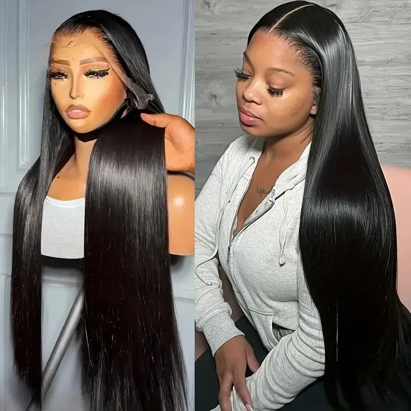 Rosabeauty Lace Front Wigs Human Hair 13x6 Straight 13X4 Frontal 5X5 Glueless Closure Wigs 250% For Women Nature Color