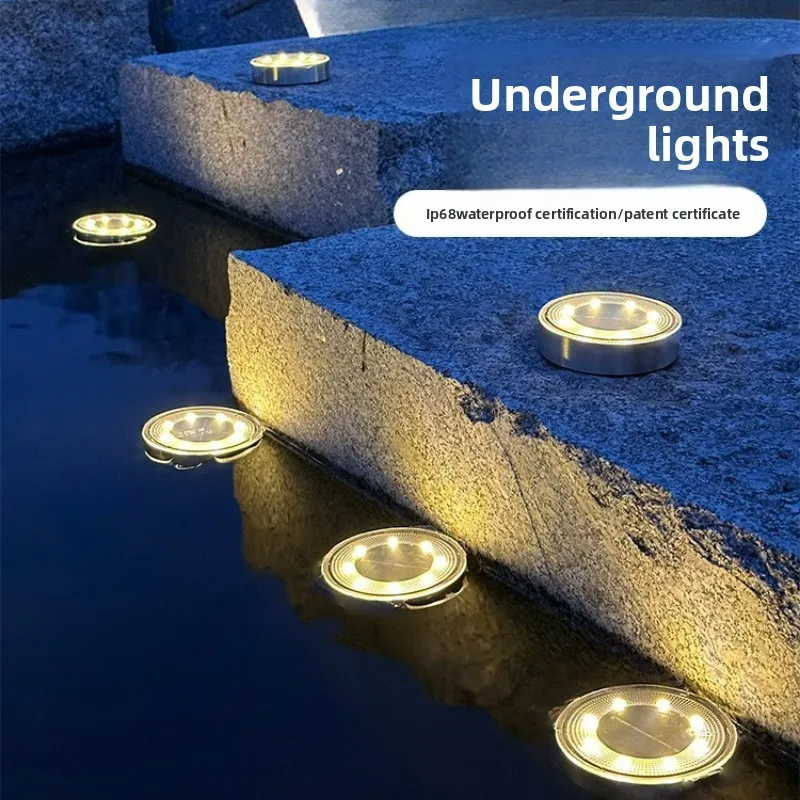 

Солнечный светильник для двора, наружный водонепроницаемый светильник для газона, автоматическое включение/выключение в деревенском саду с длительным сроком службы батареи