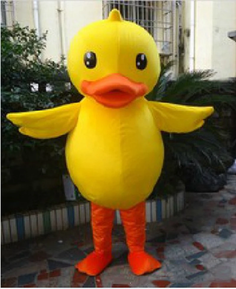 New Yellow Duck Mascot Costume Cartoon Character Cosplay Costume Carnival Festival Dress Outfit Adult Gift for Birthday Party
