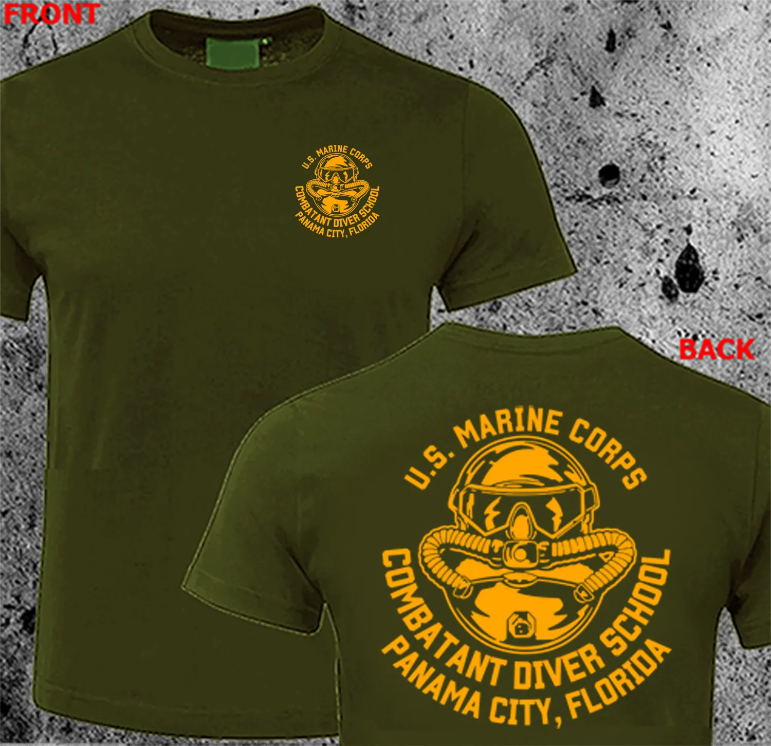 US Marine Corps Combat Diver School USMC T-Shirt 100% Cotton O-Neck Short Sleeve Summer Casual Mens T-shirt Streetwear image 3