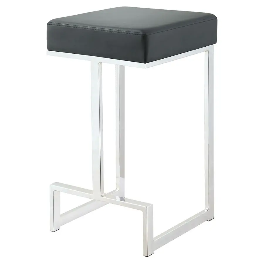 

Home Furnishings Gervase Square Counter Height Stool Armless, Backless, Padded Seat, Footrest Dining Room amp Kitchen Black amp