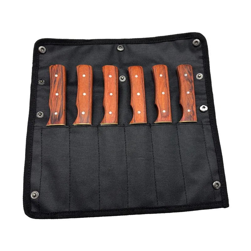 Nylon Fabric Storage Bag, 6-Slot Folding Stand, with Waterproof and Precision Stitching, Durable Black Storage Bag