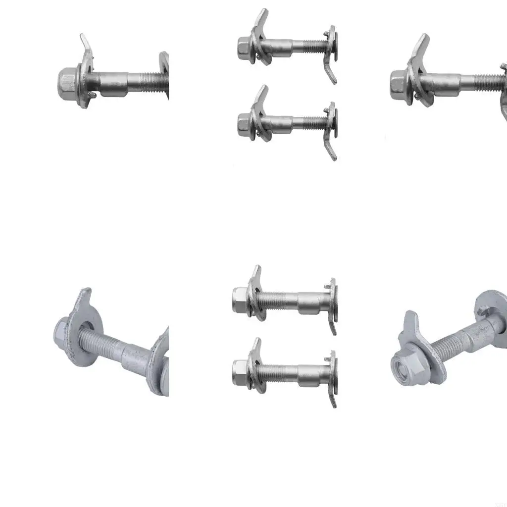 Wheel Alignment Adjustment Bolts, 2-Pack Threaded Steel Assemblies for Setting and Retaining Wheel Position During Service X37F