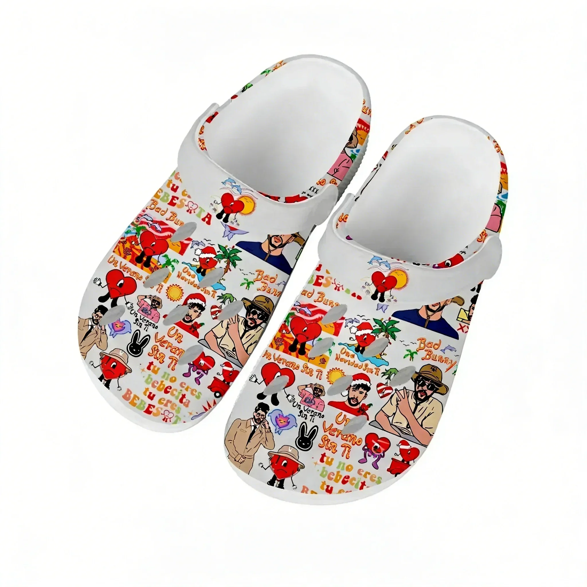 Bad Bunny Water Shoes Men Women Comfortable Fashion Home Garden Clogs Custom Sandals Beach Breathable Hole Slippers