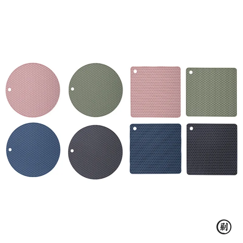 2/4 PCS Multifunction Heat Resistant Silicone Mat Drink Cup Coasters Nonslip Pads Pot Holder Table Placemat Kitchen Accessories