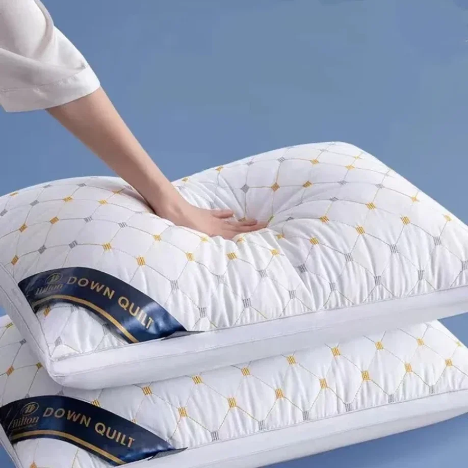2PCS Hotel Pillows Specifically Designed for Cervical Spine Protection and Sleep Aid Home Use Dormitory Single Pillow Core