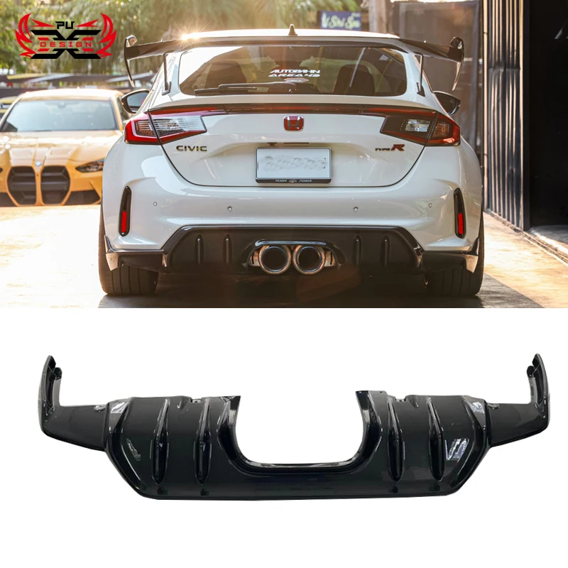 

New For Honda Civic FL5 Typ High Quality AD Style Carbon Fiber Rear Diffuser Rear Bumper Spoiler Body Kits