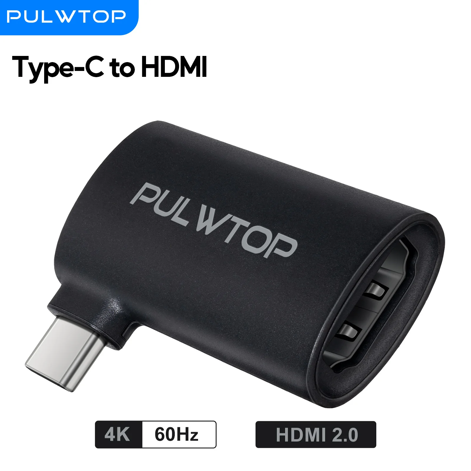 PULWTOP USB C to HDMI, [4K@60Hz, High Speed]USB Type-C to HDMI Adapter Compatible with MacBook, IPad, iMac, Dell, XPS and More.