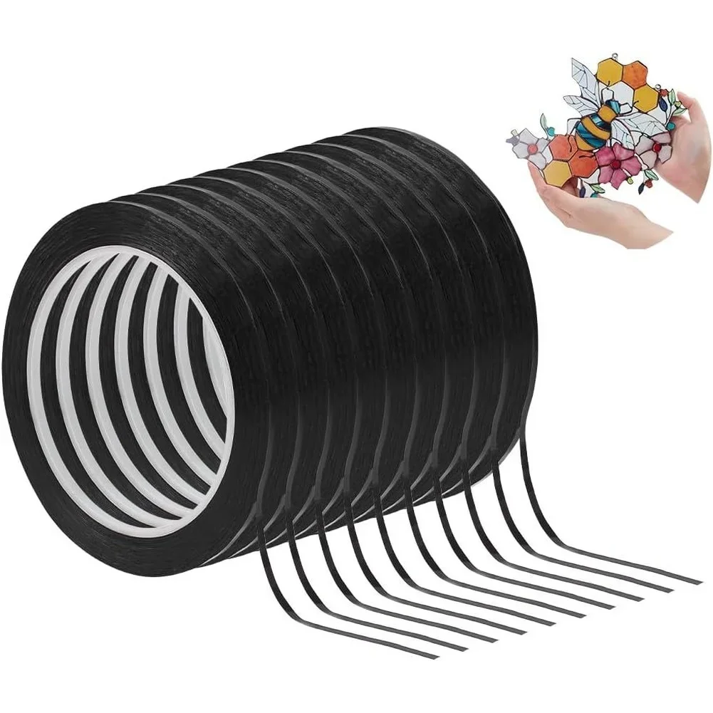 6/10 Rolls Black Double-sided Tape 3mm PET High Temperature Resistant 66m Mara Tape For Repairing LCD Screens Electronic TVs