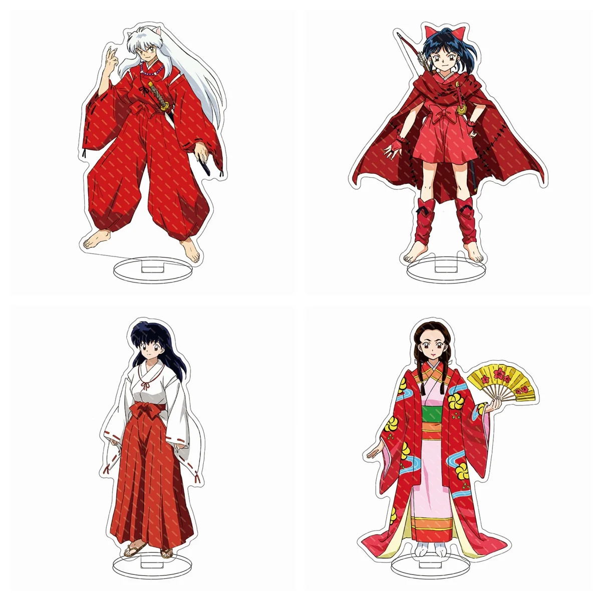 

HOT Anime Figure Inuyasha Sesshoumaru Quadratic Acrylic Standing Sign Model Sided Plate Desk Decor Fans Collection firend Gifts