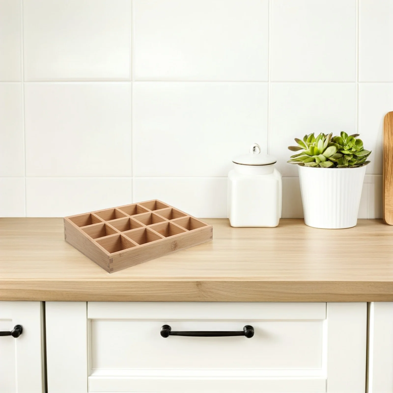 

Wooden Spice Rack Organizer Multi Compartment Kitchen Counter Shelf Storage Racks for Countertops Seasoning Stand spice storage