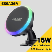 Essager 15W Magnetic Wireless Charger Car Holder Macsafe for iPhone 15 14 Pro Max Xiaomi Fast Wireless Charging Smartphone Stand