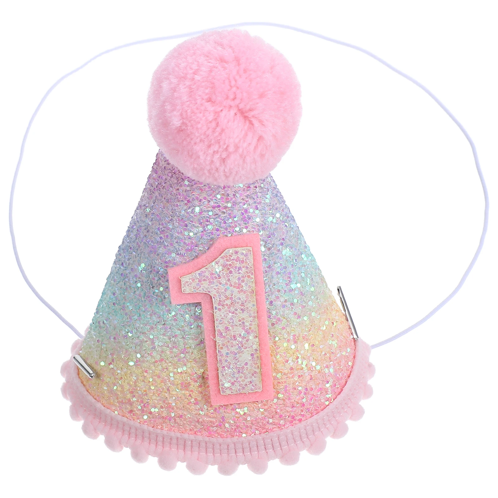 

Rainbow Birthday Kids Mermaid Glitter Party Accessories Photo Props Elegant Headpiece Child Birthday Cap Decorations