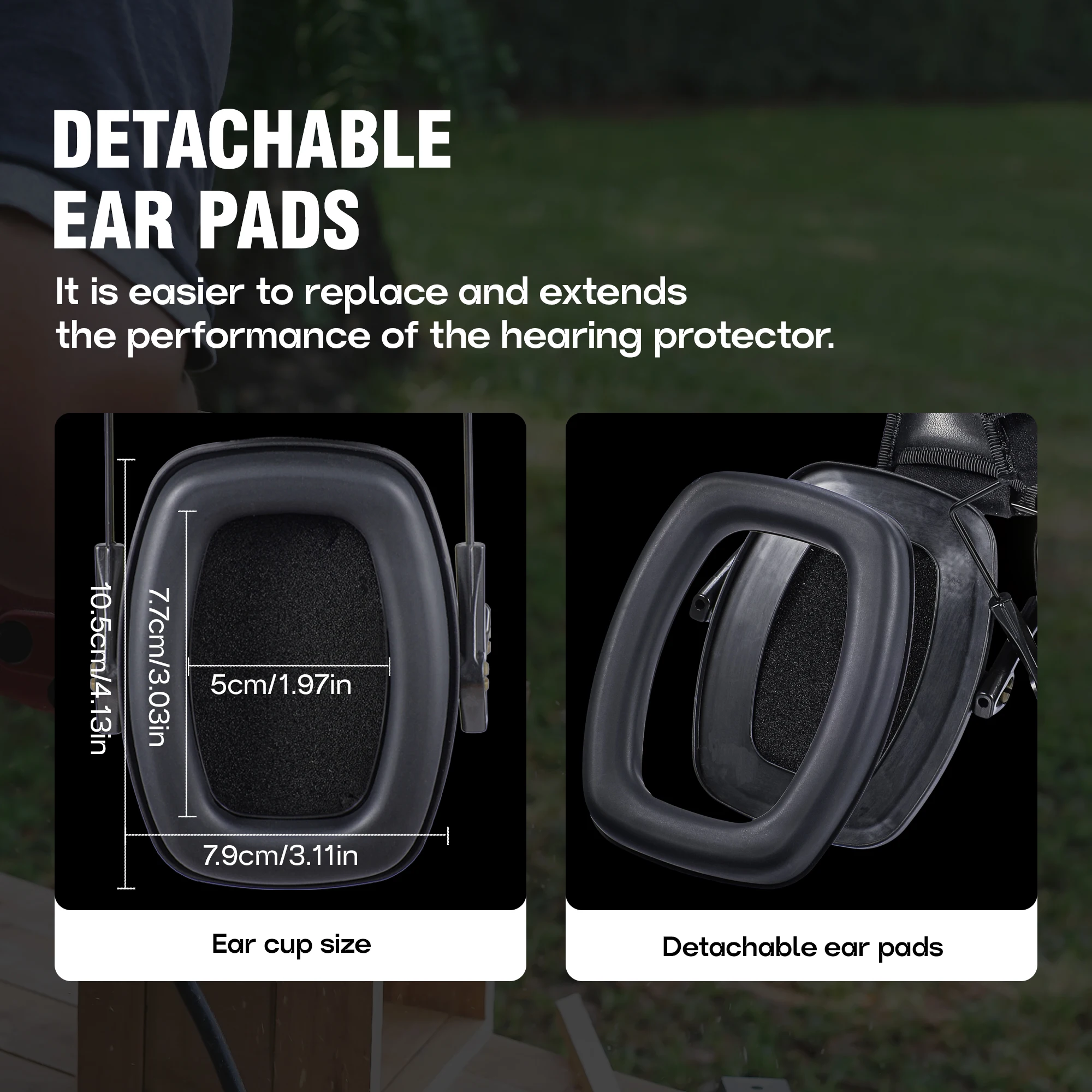 Anti-Noise Ear Plugs Tactical Hunting Folding Ear Defenders Ear Protector Ear Muff Hearing Protection Soundproof For Shooting