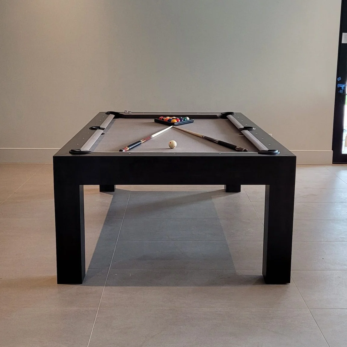 Home Indoor Most Popular 7ft 8ft 9ft Solid Wood Slate Dinner Billiards Modern Luxury Style 2 in 1 Multi Functional Pool Table